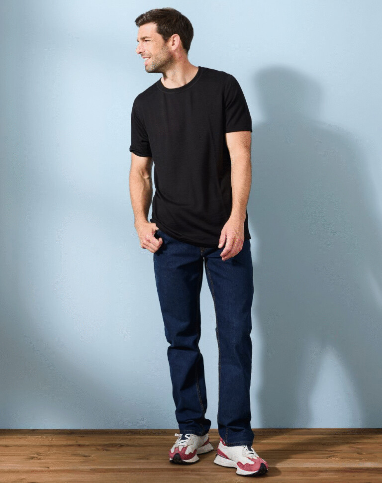 Lemahieu - T-shirt 100% Laine Mérinos - Noir - Homme