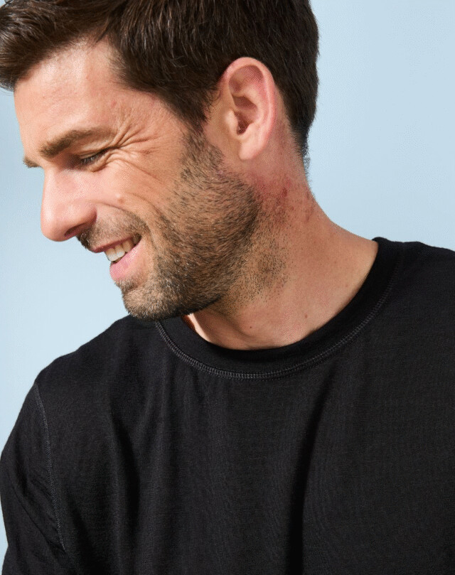 Lemahieu - T-shirt 100% Laine Mérinos - Noir - Homme