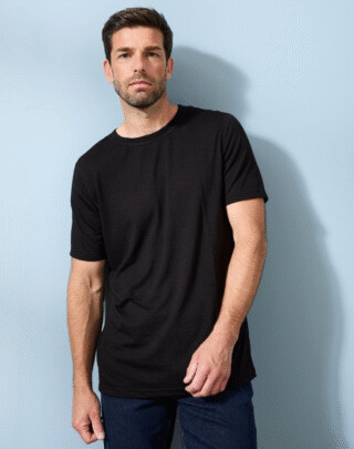 Maison Lemahieu - T-shirt 100% Laine Mérinos – Noir – Homme