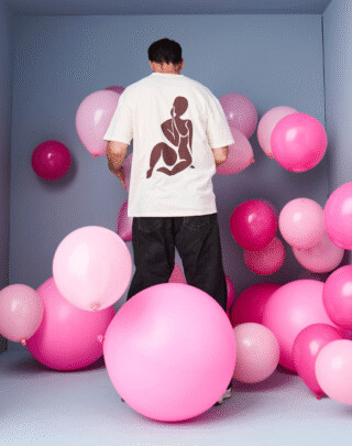 Maison Lemahieu - T-shirt loose – Octobre Rose – Homme