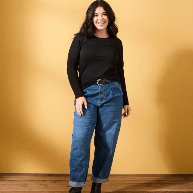 Lemahieu - T-shirt manches longues coton modal - Noir - Femme