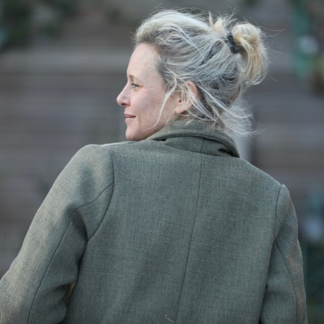 Quintessence - Veste Faustine - toile texturée kaki