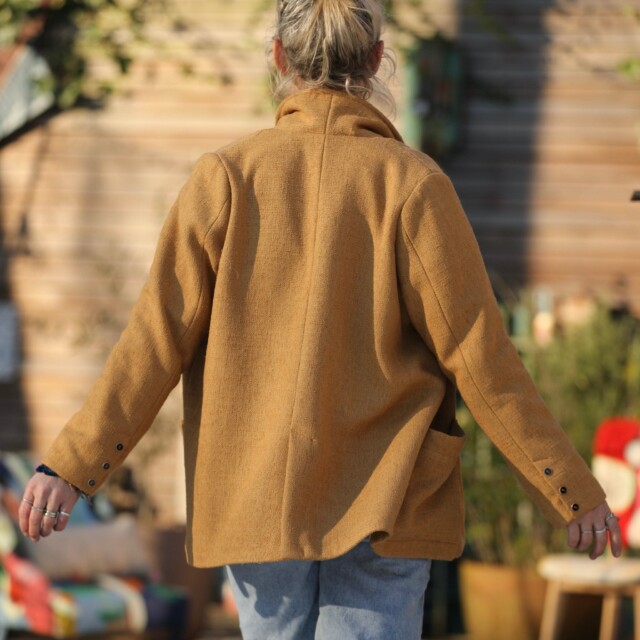 Quintessence - Veste Faustine - toile texturée ocre