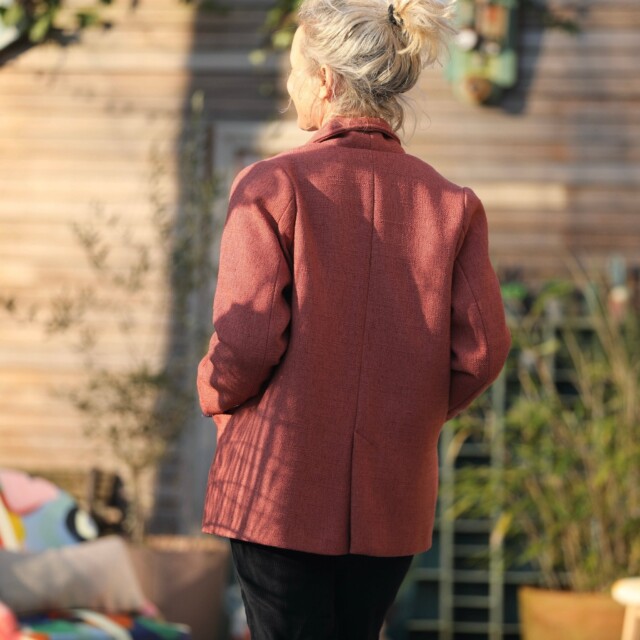Quintessence - Veste Faustine - toile texturée terracotta