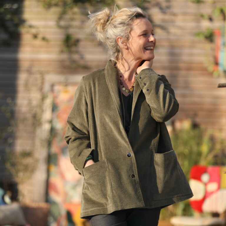 Quintessence - Veste Faustine - velours côtelé kaki