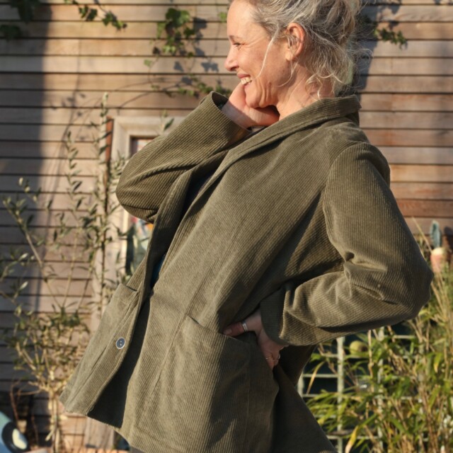 Quintessence - Veste Faustine - velours côtelé kaki