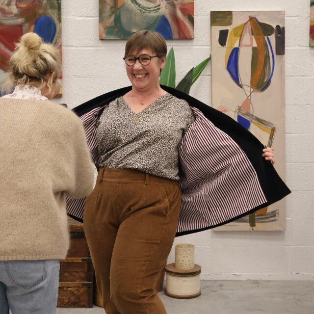 Quintessence - Veste Faustine - velours côtelé noir