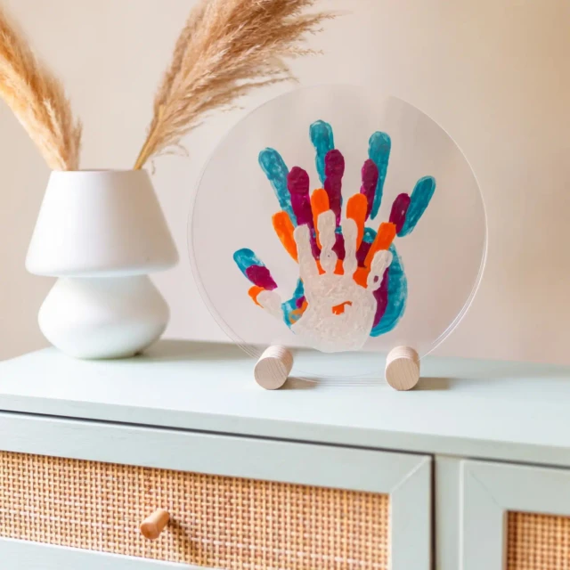 LouYou - Kit Empreintes de mains pour 4 - Deux Supports Ronds