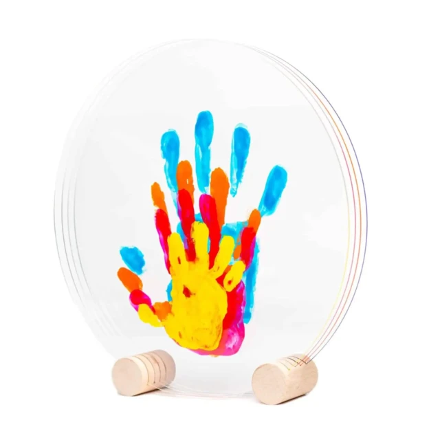 LouYou - Kit Empreintes de mains pour 4 - Deux Supports Ronds