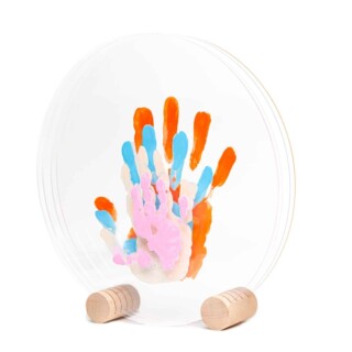 LouYou - Kit Empreintes de mains pour 4 – Deux Supports Ronds