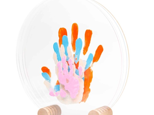 1161 louyou pastel empreinte de 4 supports ronds scaled 1 LouYou - Kit Empreintes de mains pour 4 - Deux Supports Ronds