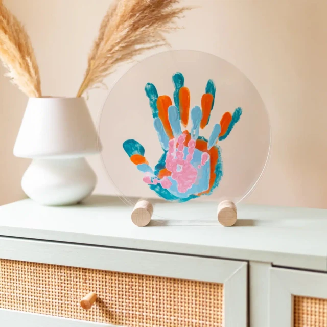 LouYou - Kit Empreintes de mains pour 4 - Deux Supports Ronds