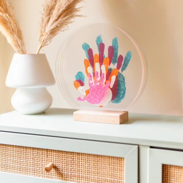 LouYou - Kit Empreintes de mains pour 5 – Support Rectangulaire