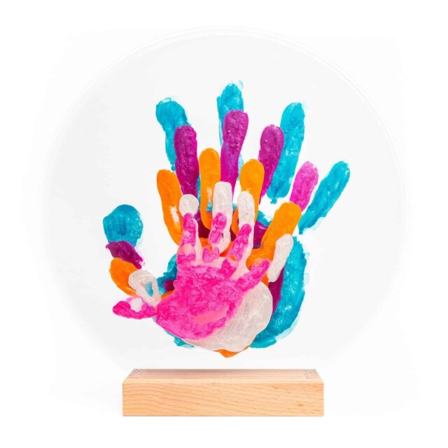 LouYou - Kit Empreintes de mains pour 5 – Support Rectangulaire