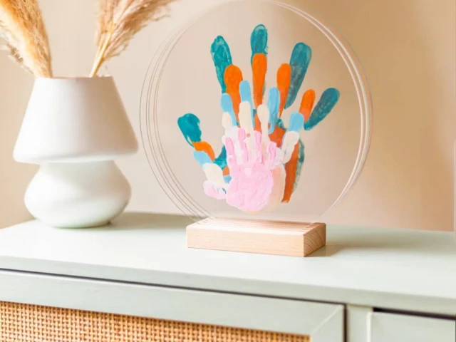 LouYou - Kit Empreintes de mains pour 5 – Support Rectangulaire