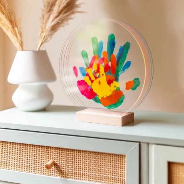 LouYou - Kit Empreintes de mains pour 5 – Support Rectangulaire