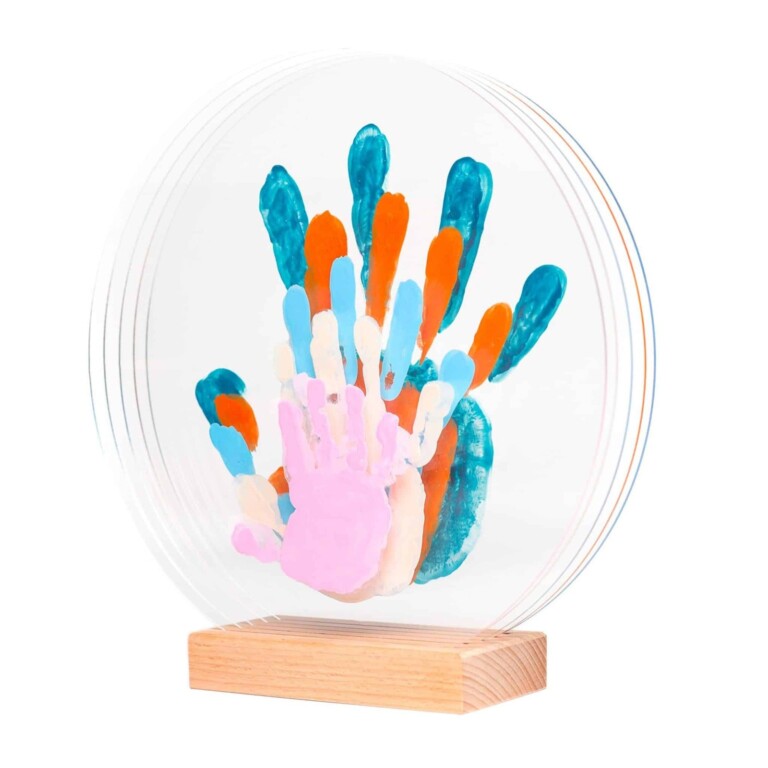 LouYou - Kit Empreintes de mains pour 5 – Support Rectangulaire