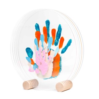 LouYou - Kit Empreintes de mains pour 5 – Deux Supports Ronds