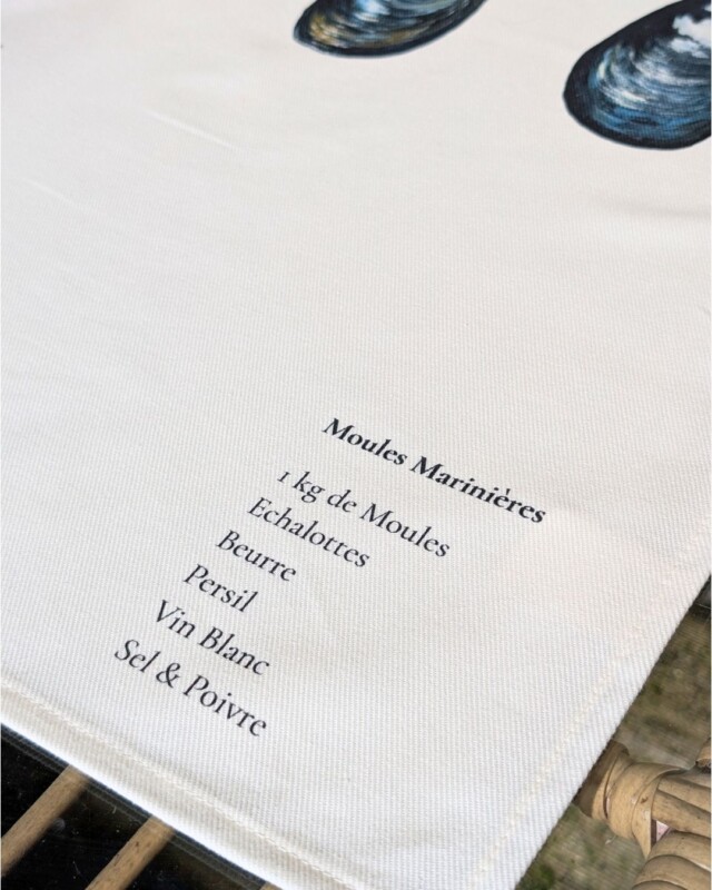 varek.illustrations - Torchon 100% coton : Les Moules Marinières