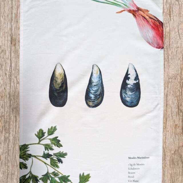 varek.illustrations - Torchon 100% coton : Les Moules Marinières