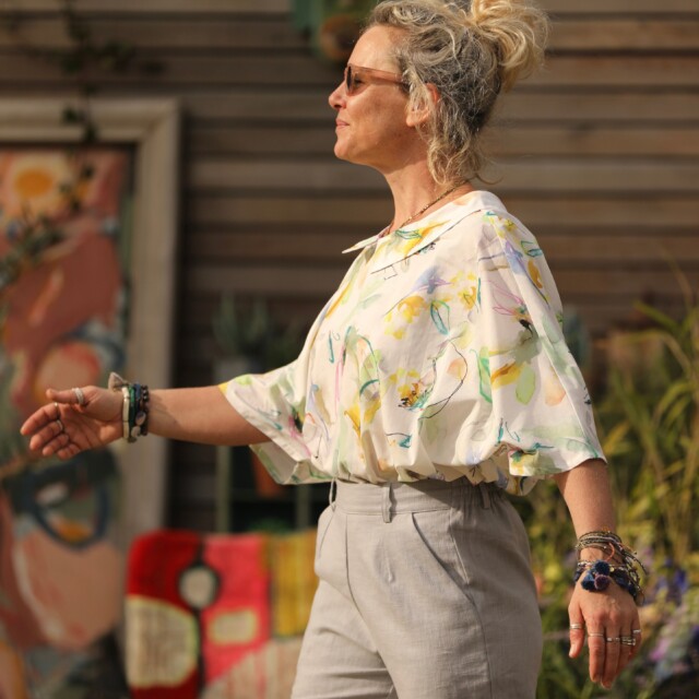 Quintessence - Pantalon Nestor lin gris perle