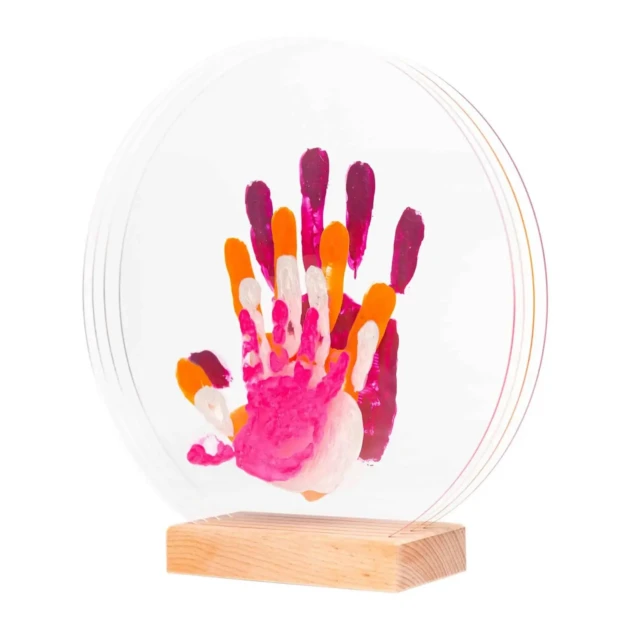 LouYou - Kit Empreintes de mains pour 4 - Support Rectangulaire