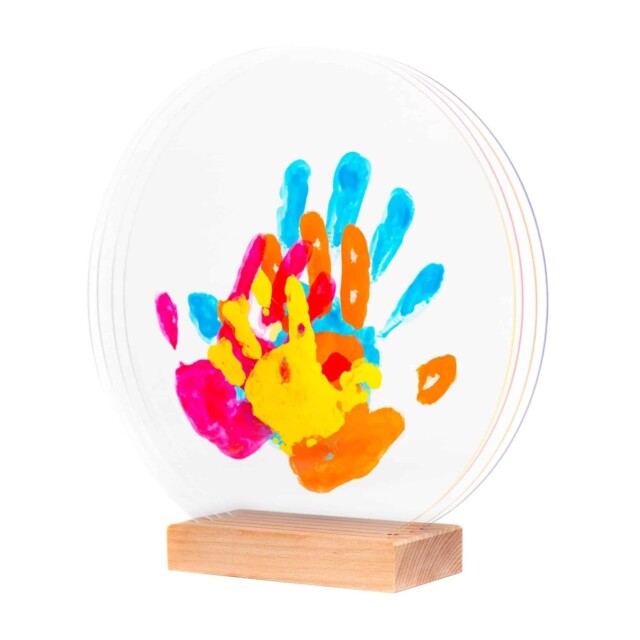 LouYou - Kit Empreintes de mains pour 4 - Support Rectangulaire