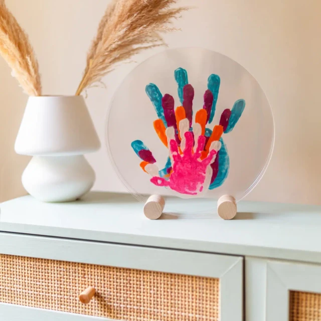 LouYou - Kit Empreintes de mains pour 6 - Deux Supports Ronds