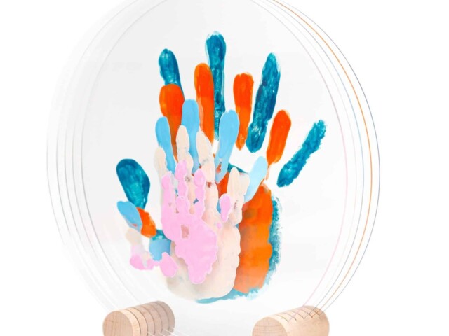 LouYou - Kit Empreintes de mains pour 6 - Deux Supports Ronds