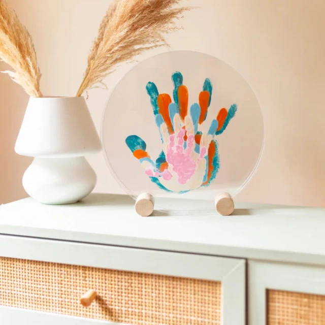 LouYou - Kit Empreintes de mains pour 6 - Deux Supports Ronds