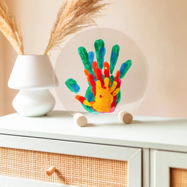 LouYou - Kit Empreintes de mains pour 6 - Deux Supports Ronds