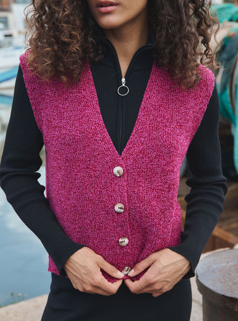 7818 ROSE MOULINE 11 LAFRANÇAISE - Gilet Estelle