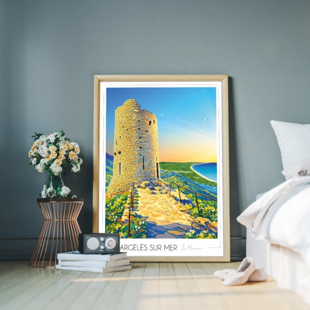 Foliove - Affiche Argelès sur mer - Tour de la Massane