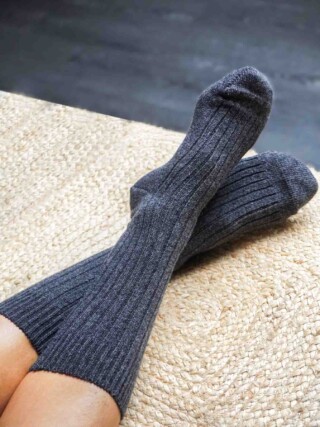 Maison Tricolore - Les Chaussettes Françaises en Laine  Grise