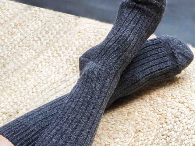 Maison Tricolore - Les Chaussettes Françaises en Laine - Grise