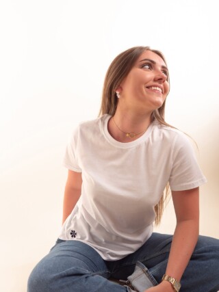 Maison Tricolore - Le Parfait T-Shirt Femme en Coton Bio  Blanc
