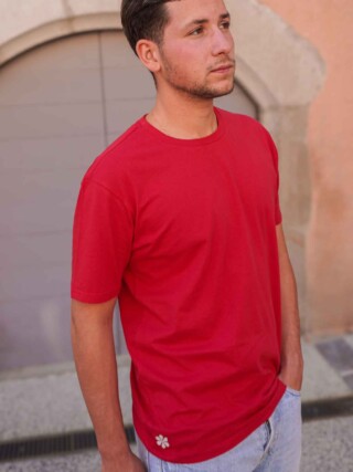 Maison Tricolore - Le Parfait T-Shirt Homme Coton Bio  Rouge