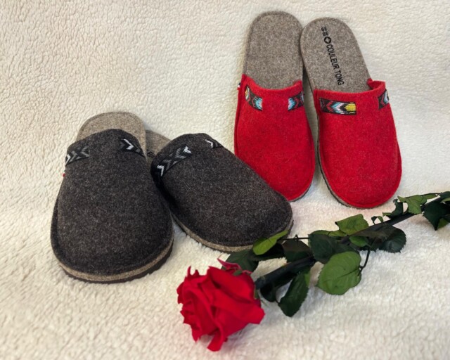 Couleur Tong - Coffret Chaussons Saint Valentin – Duo AVORIAZ
