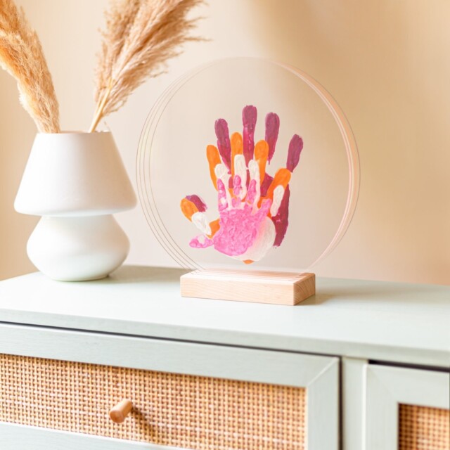 LouYou - Kit Empreintes de mains pour 4 - Support Rectangulaire