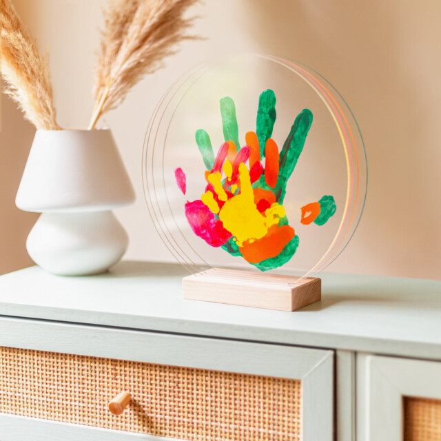 LouYou - Kit Empreintes de mains pour 4 - Support Rectangulaire