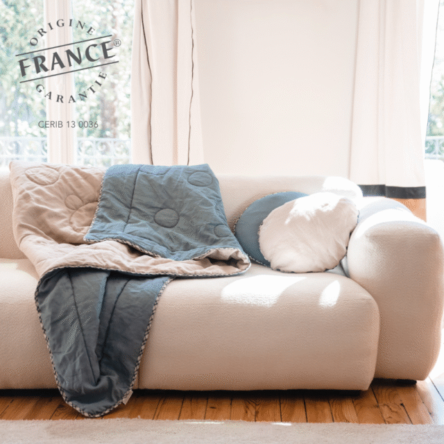 Loulenn - OUESSANT - Plaid naturel en laine française