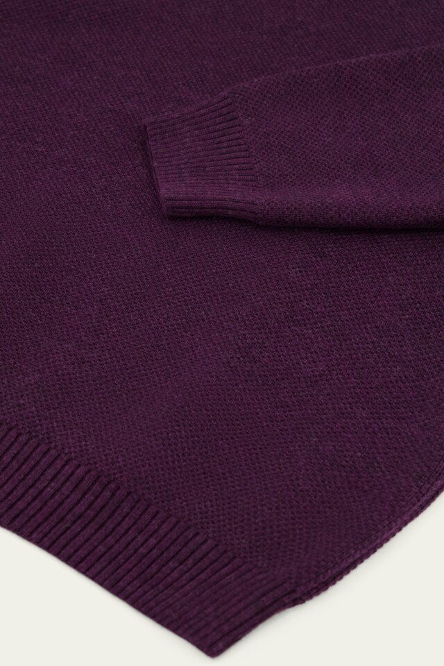 Nitto Knitwear - Pull Youri Col Roulé - Prune