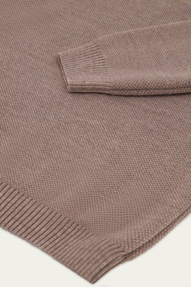 Nitto Knitwear - Pull Youri Col Roulé - Taupe