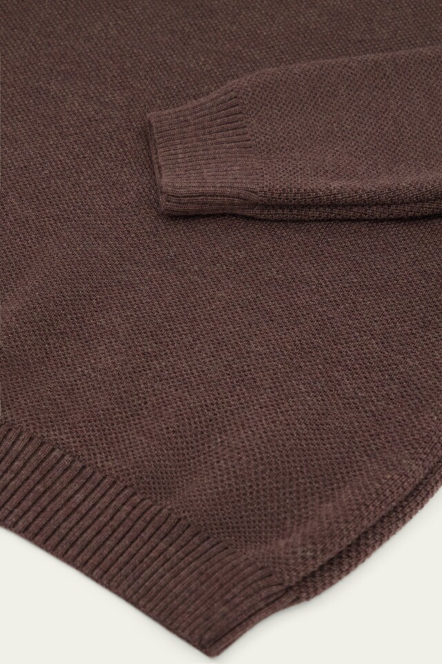 Nitto Knitwear - Pull Youri Col Roulé - Marron