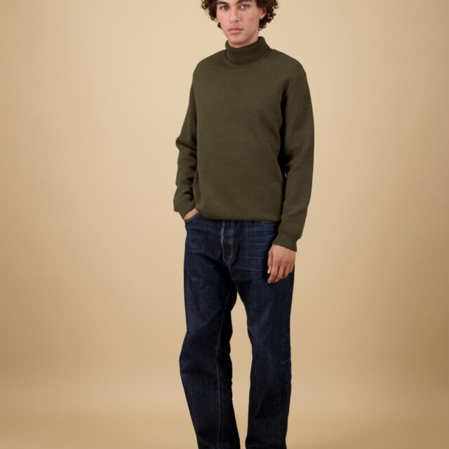 Nitto Knitwear - Pull Youri Col Roulé - Kaki