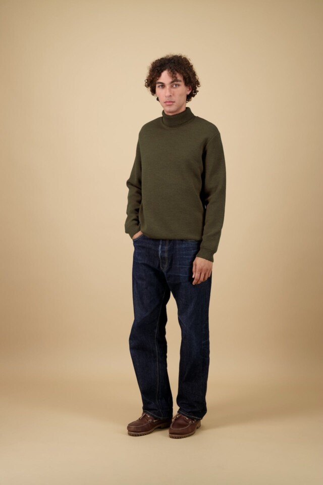 Nitto Knitwear - Pull Youri Col Roulé - Kaki