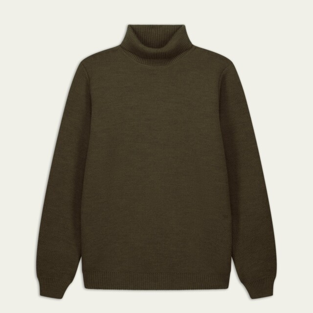 Nitto Knitwear - Pull Youri Col Roulé - Kaki