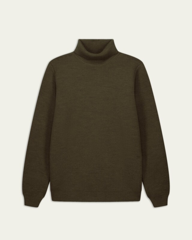 Nitto Knitwear - Pull Youri Col Roulé - Kaki
