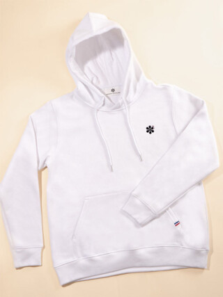 Maison Tricolore - Le Sweat à Capuche Homme en Coton Bio – Blanc