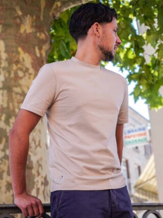 Maison Tricolore - Le Vrai T-Shirt Beige Homme  Fabriqué en France